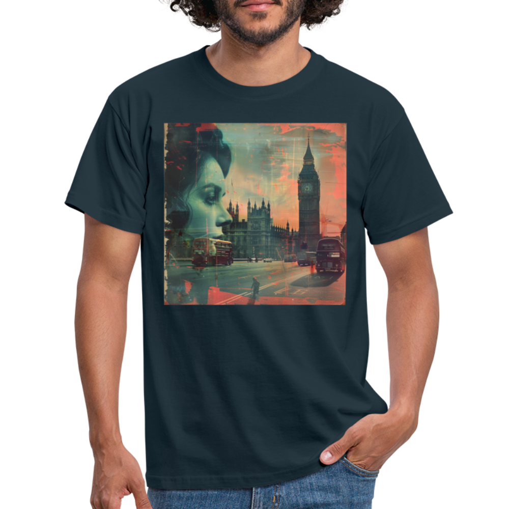 The Beat of London, T-shirt herr - marinblå