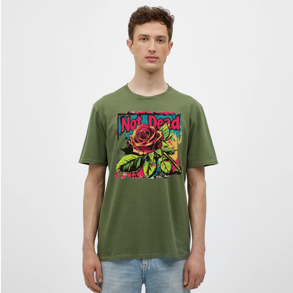 Den Eviga Rosen, T-shirt herr - Militärgrön