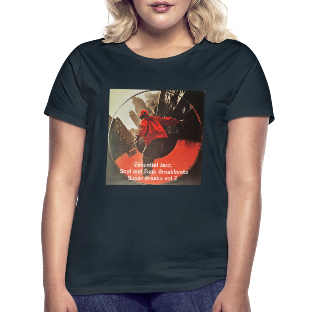 Super Breaks vol 2, T-shirt dam - marinblå