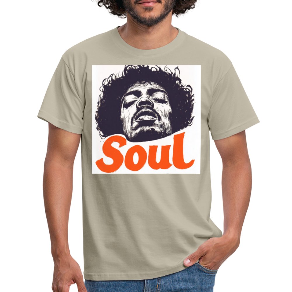Kärlek, frihet och rättvisa, T-shirt herr - sandbeige