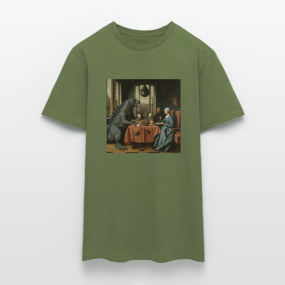 Familjens Fest med Gäst,T-shirt herr - Militärgrön