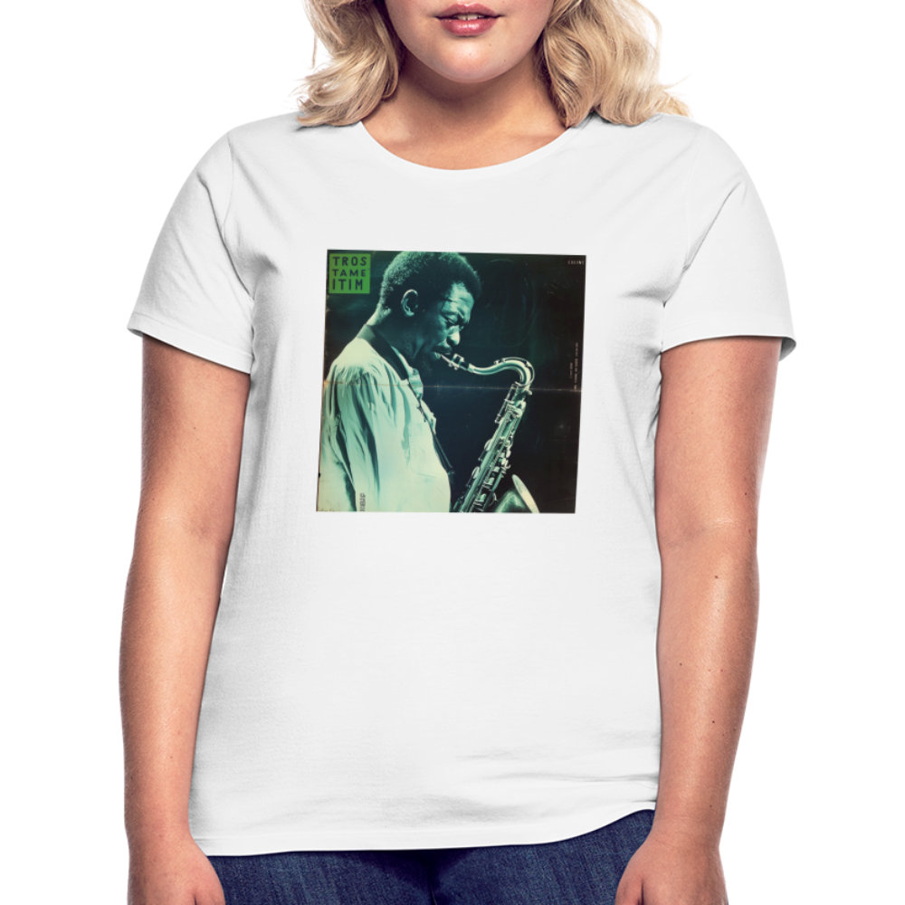 Gåtfull figur i jazzens underground, T-shirt dam - vit
