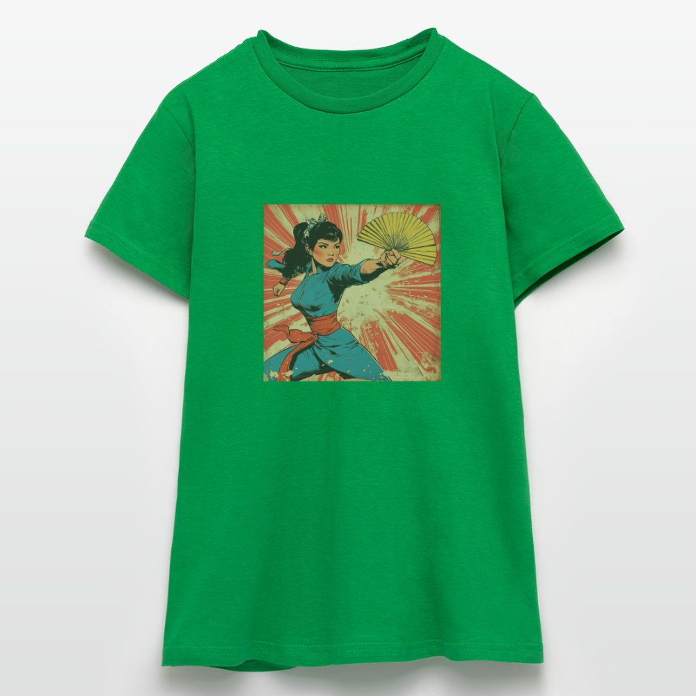 Solfjädern, T-shirt dam - kellygrön