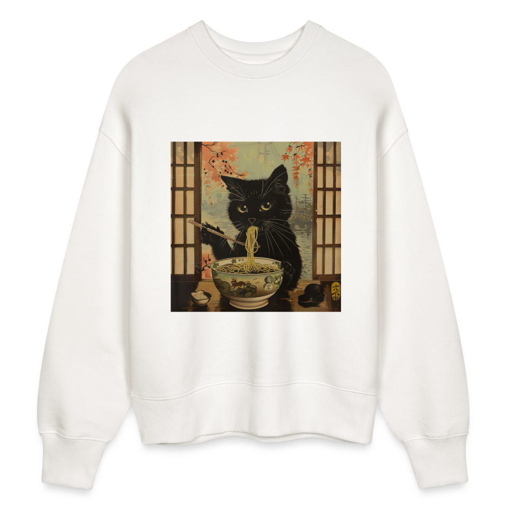 Ramenkatt, Ekologisk oversizetröja RADDER unisex från Stanley/Stella - OFF WHITE