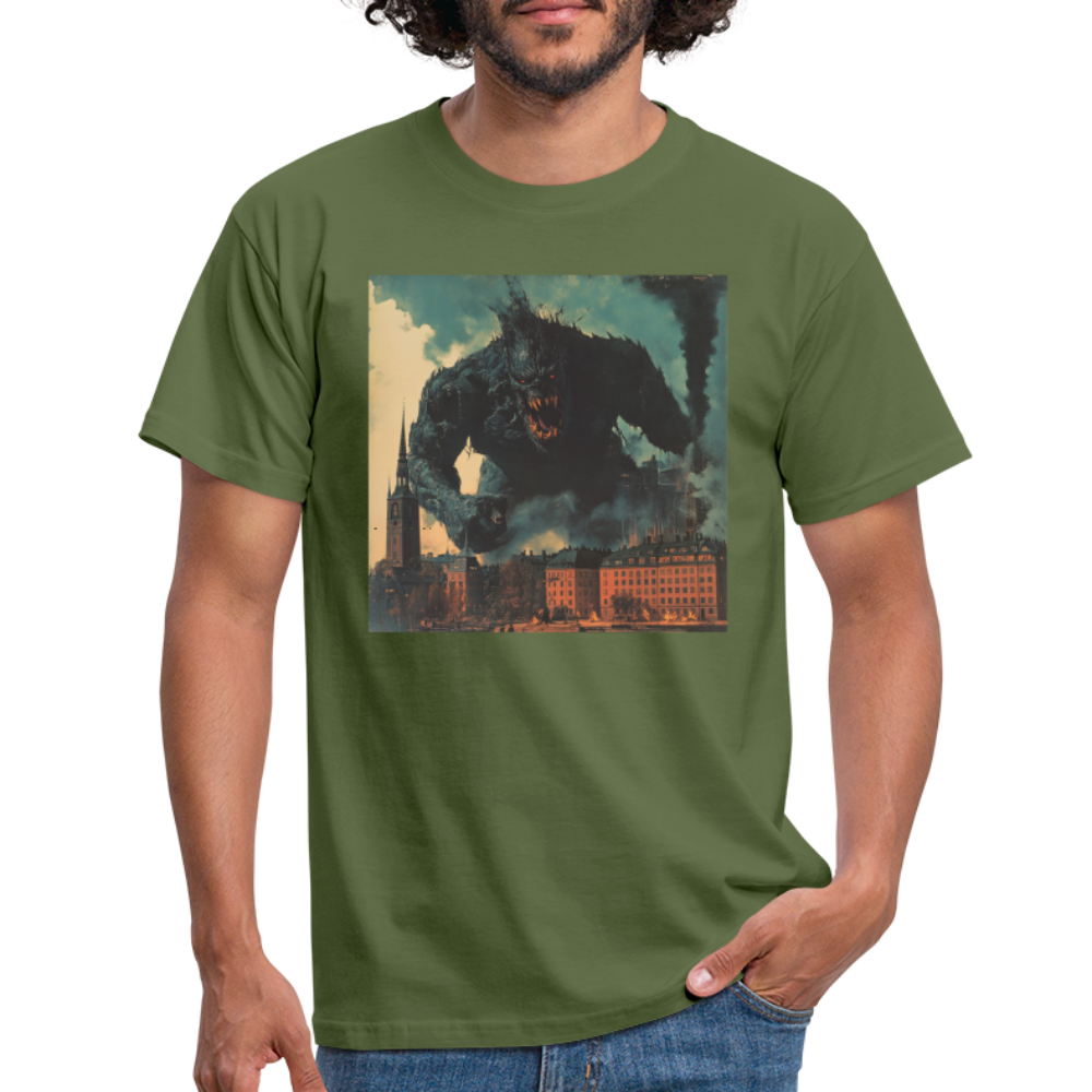 Helvetesstorm över Staden, T-shirt herr - Militärgrön