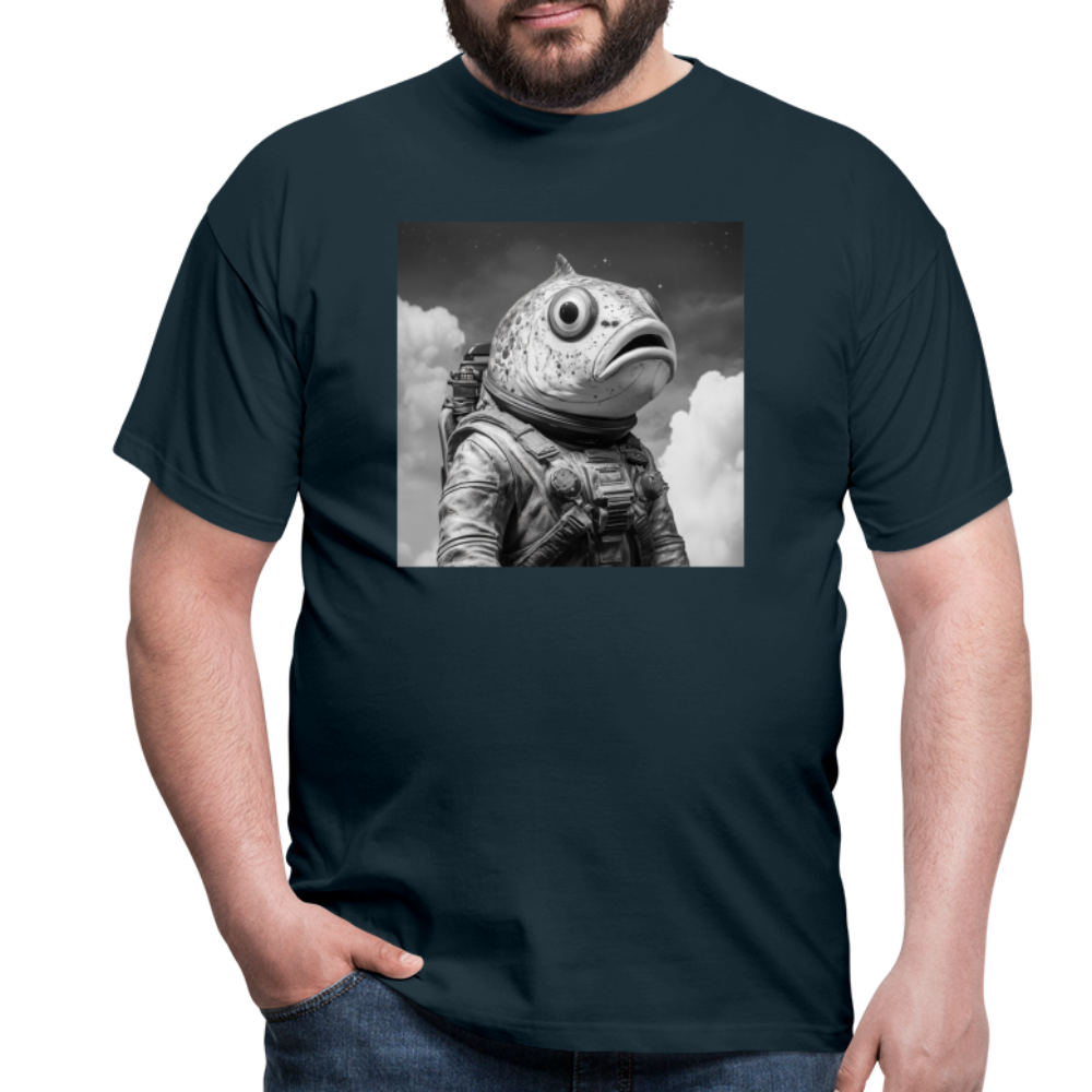 En ensam simtur i universum, T-shirt herr - marinblå