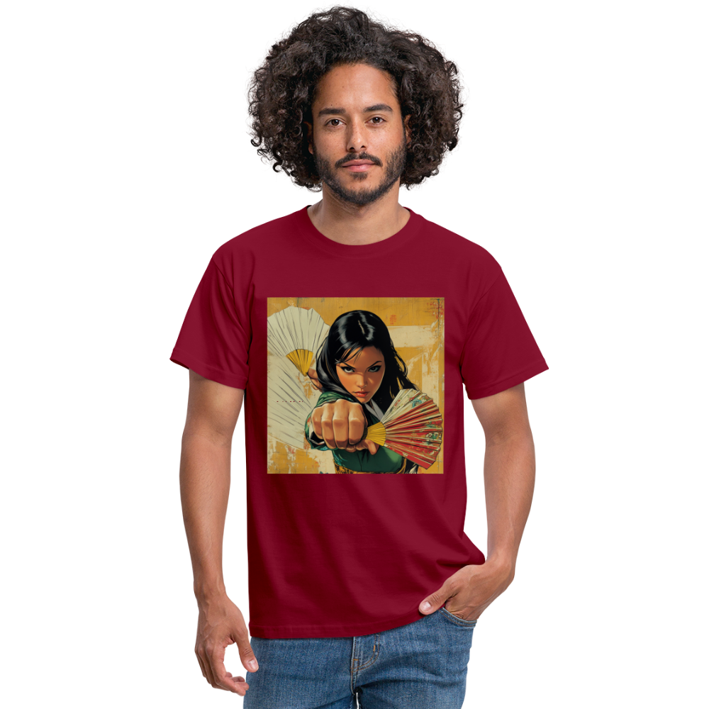Blå Lotus, T-shirt herr - tegelröd