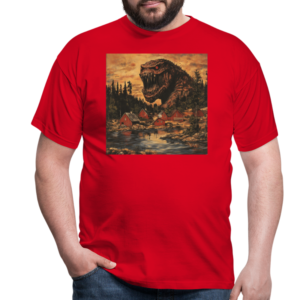 När Draken Vaknade vid Siljan, T-shirt herr - röd