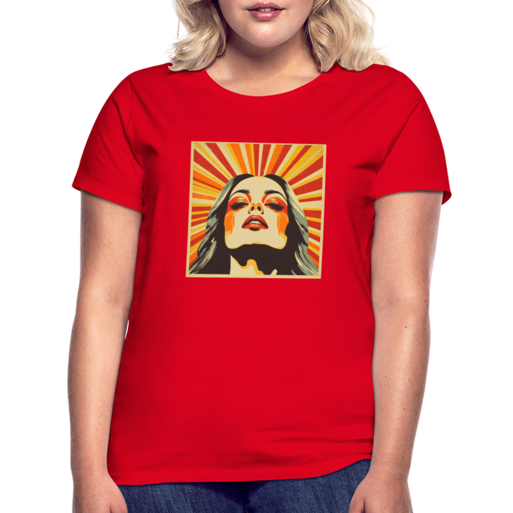 Sun Girl, T-shirt dam - röd