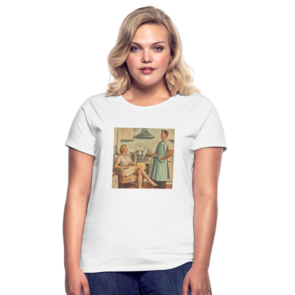 Äta bör man - annars dör man, T-shirt dam - vit