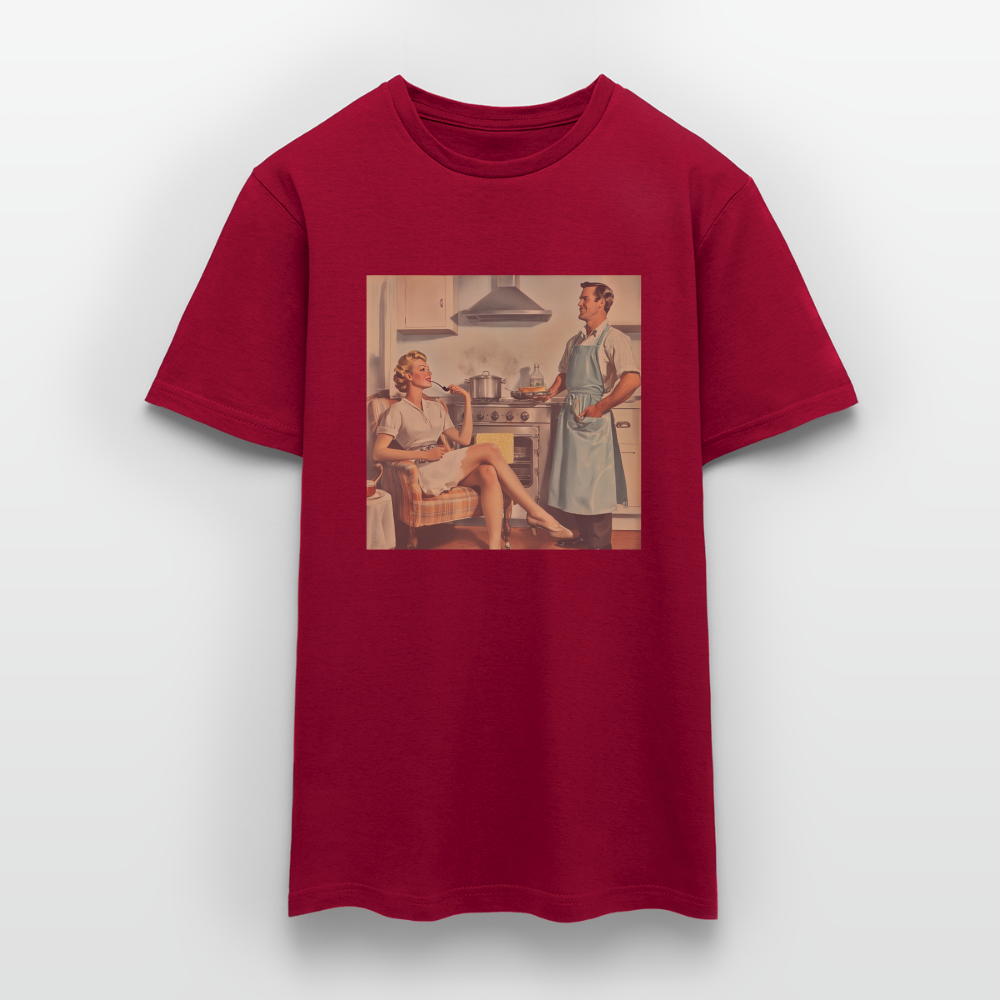 Äta bör man - annars dör man, T-shirt herr - tegelröd