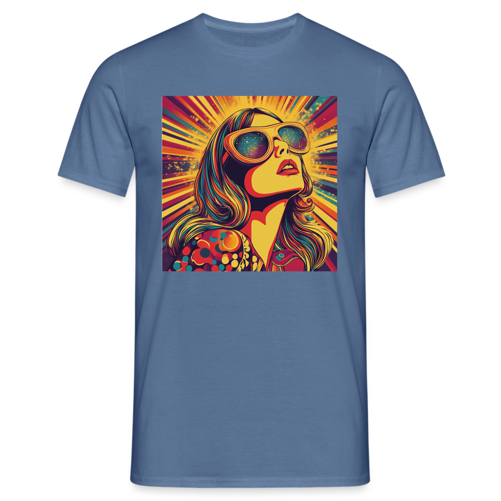 Disco Fever, T-shirt herr - duvblå