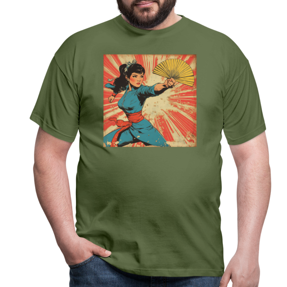 Solfjädern, T-shirt herr - Militärgrön