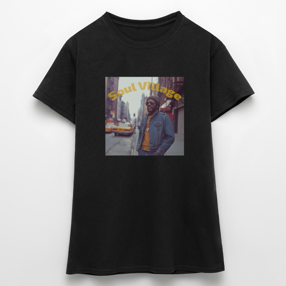 Soul Village, T-shirt dam - svart