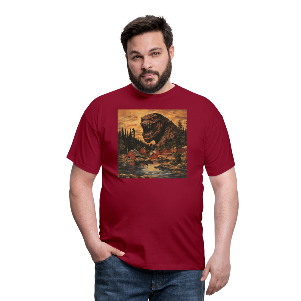 När Draken Vaknade vid Siljan, T-shirt herr - tegelröd