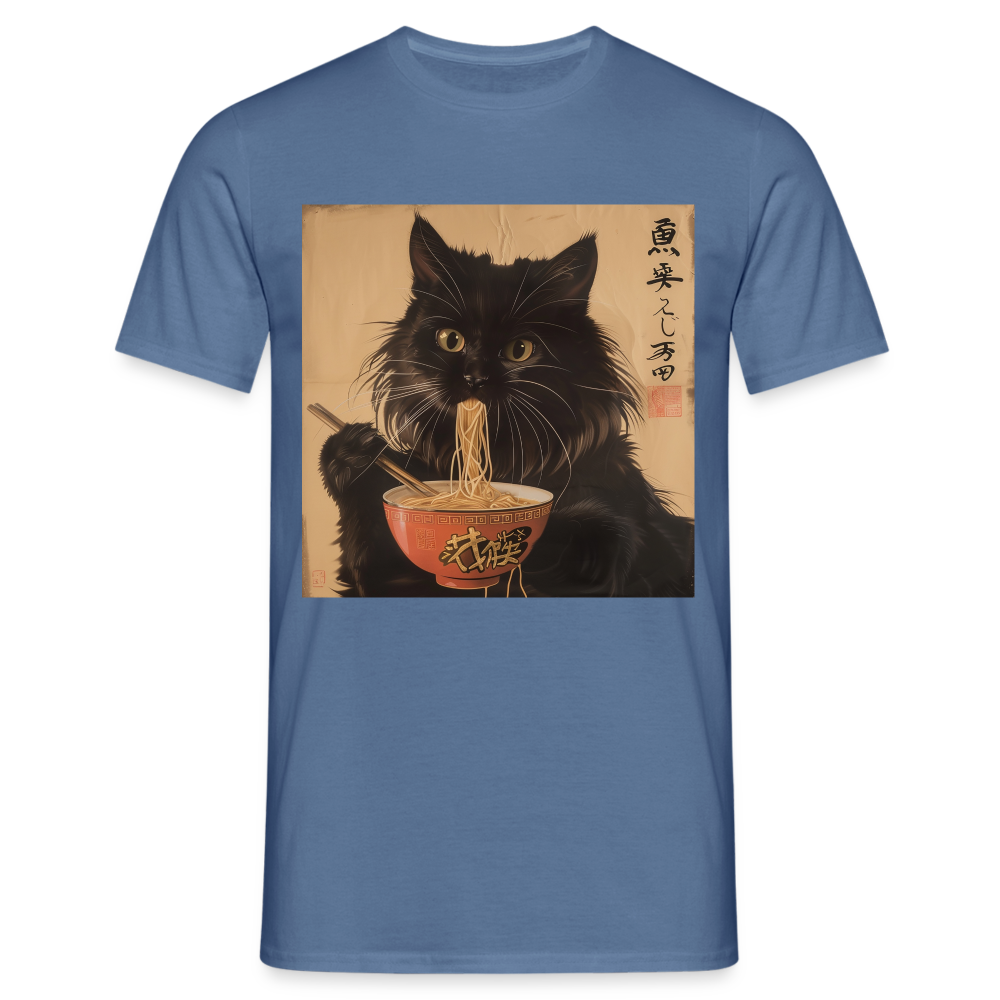 Kejsarens Katt och Ramens Hemlighet, T-shirt herr - duvblå
