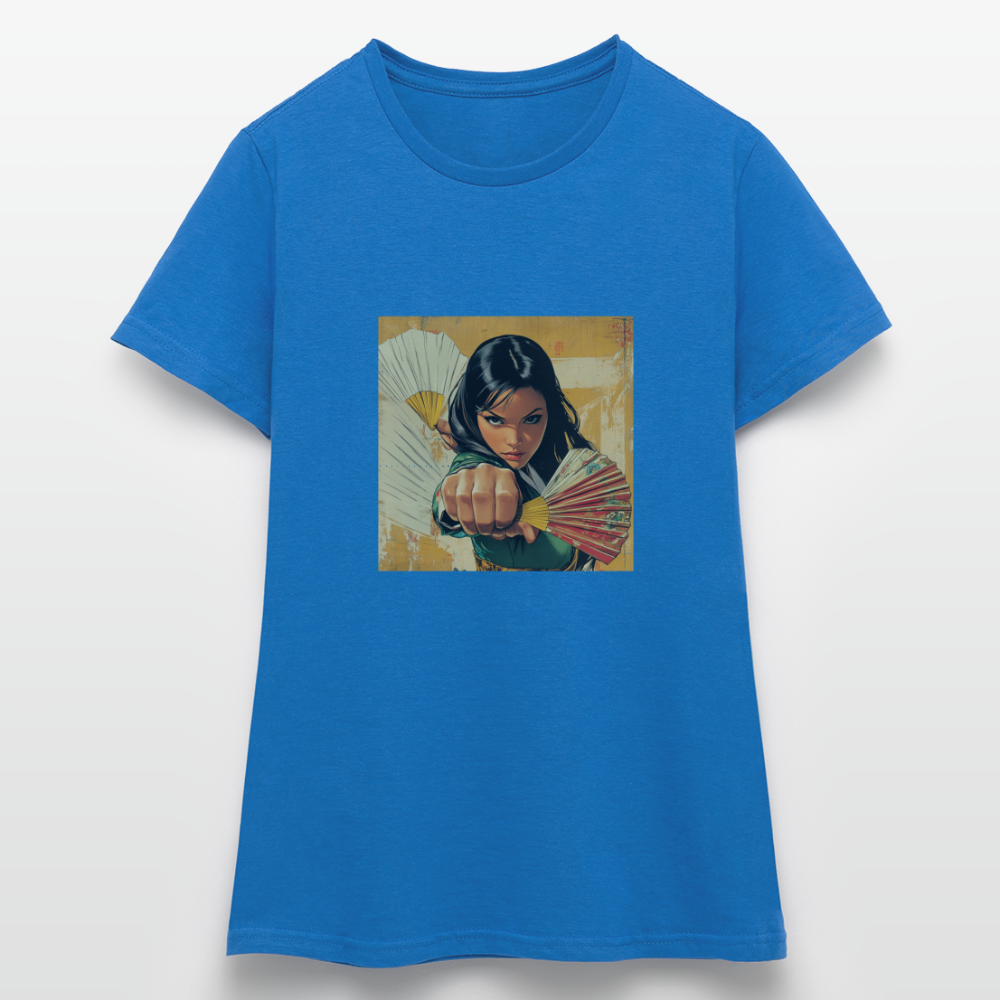 Blå Lotus , T-shirt dam - royalblå