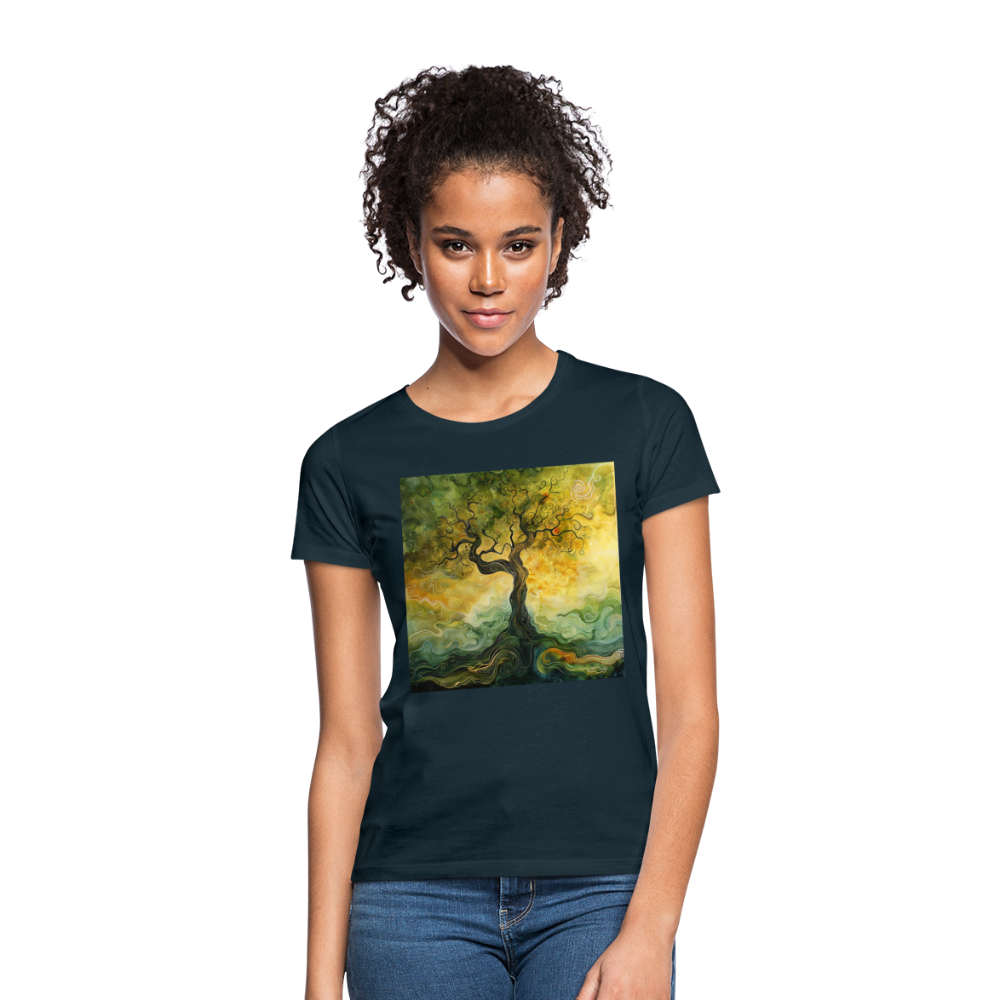 Trädets visdom, T-shirt dam - marinblå