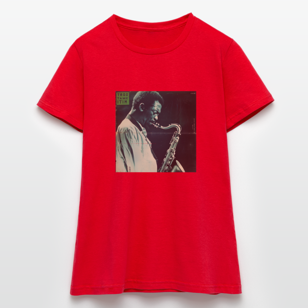 Gåtfull figur i jazzens underground, T-shirt dam - röd