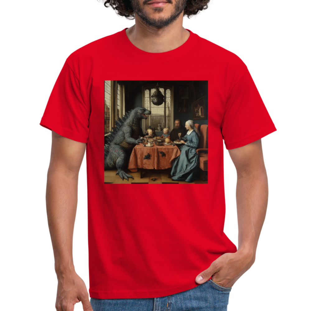 Familjens Fest med Gäst,T-shirt herr - röd