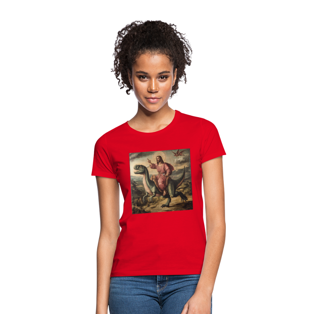 Ritten genom Tiden, T-shirt dam - röd