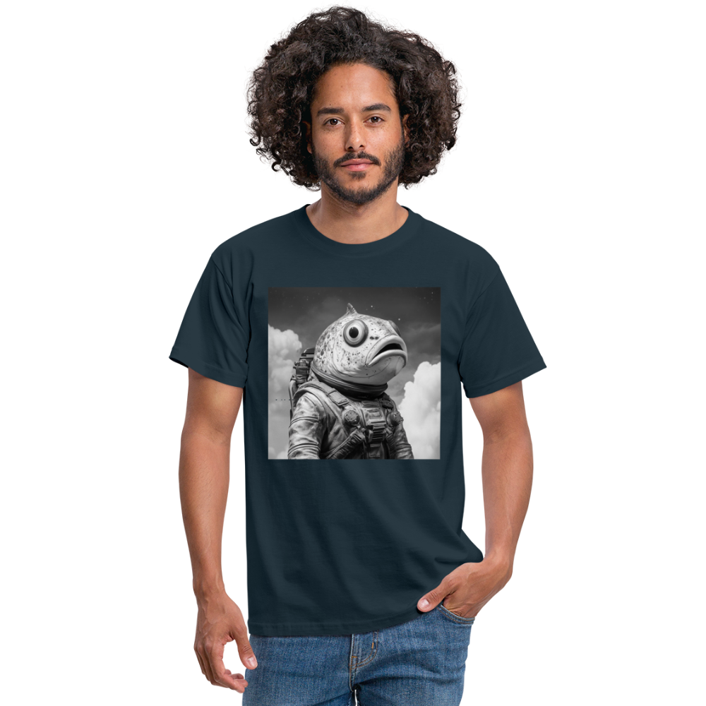En ensam simtur i universum, T-shirt herr - marinblå