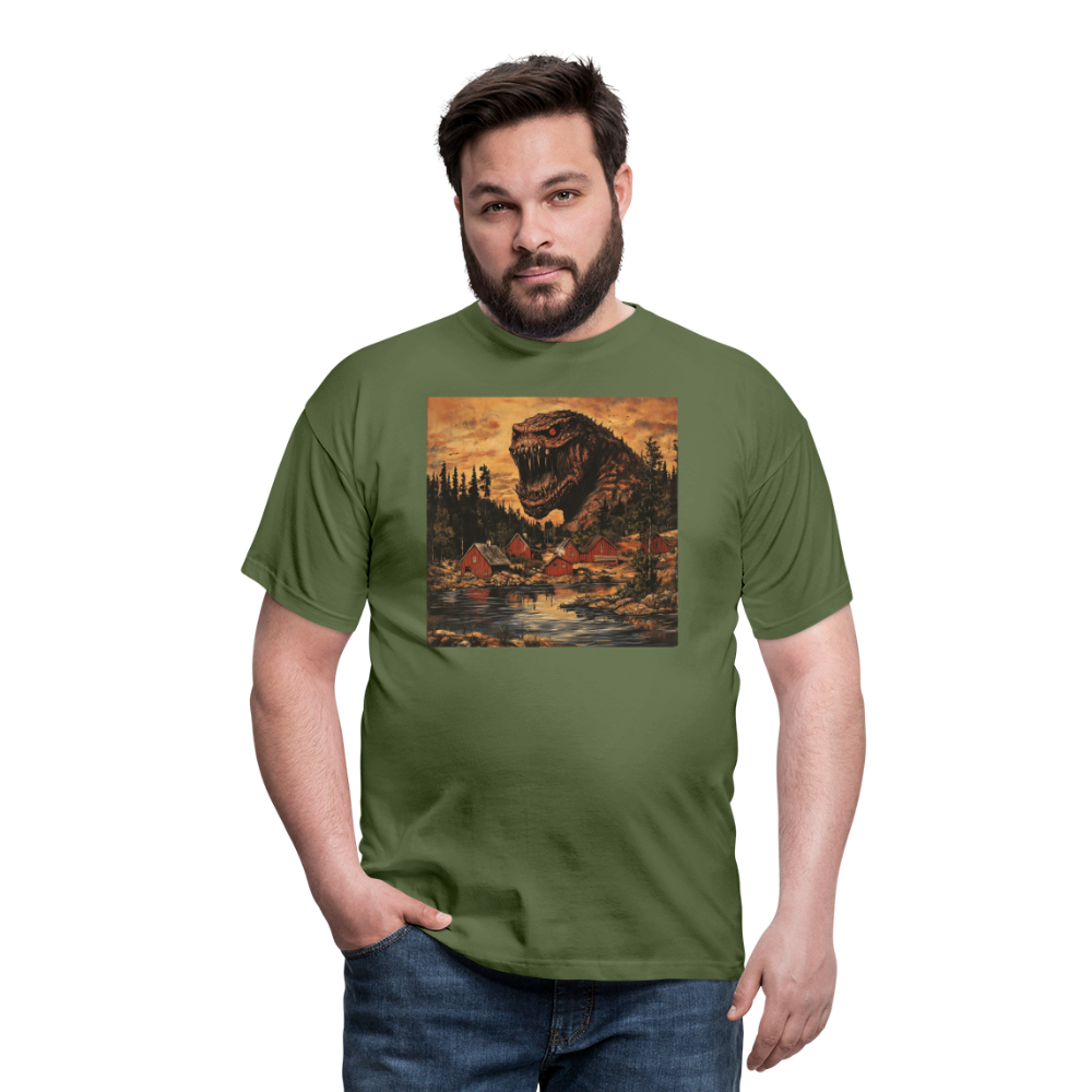 När Draken Vaknade vid Siljan, T-shirt herr - Militärgrön