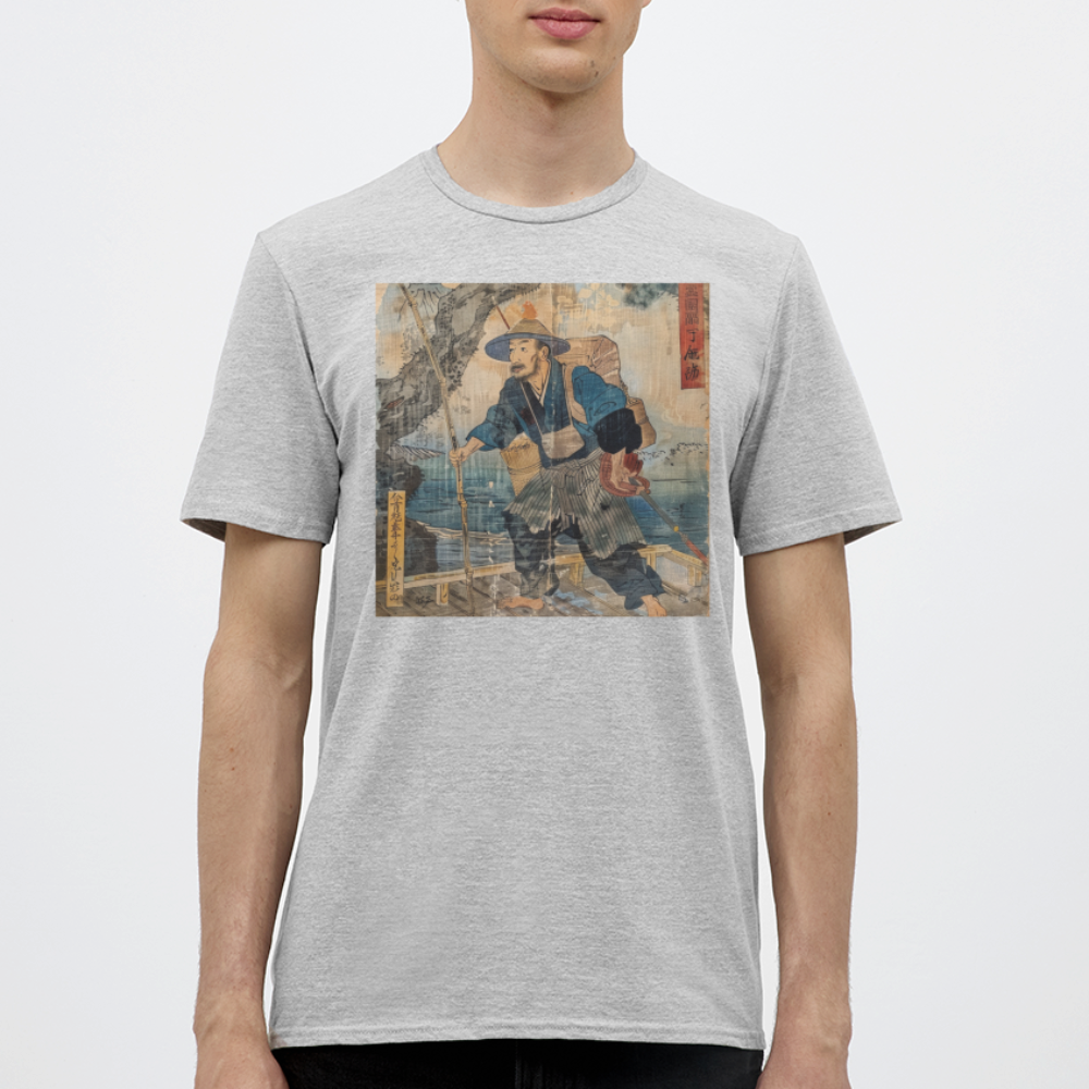 Fiskaren som bytte karriär, T-shirt herr - gråmelerad