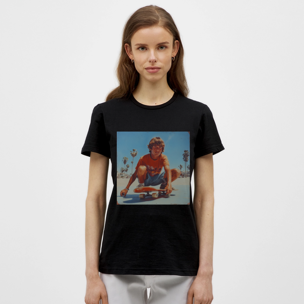 Sunset Vibes, 70s Style, T-shirt dam - svart