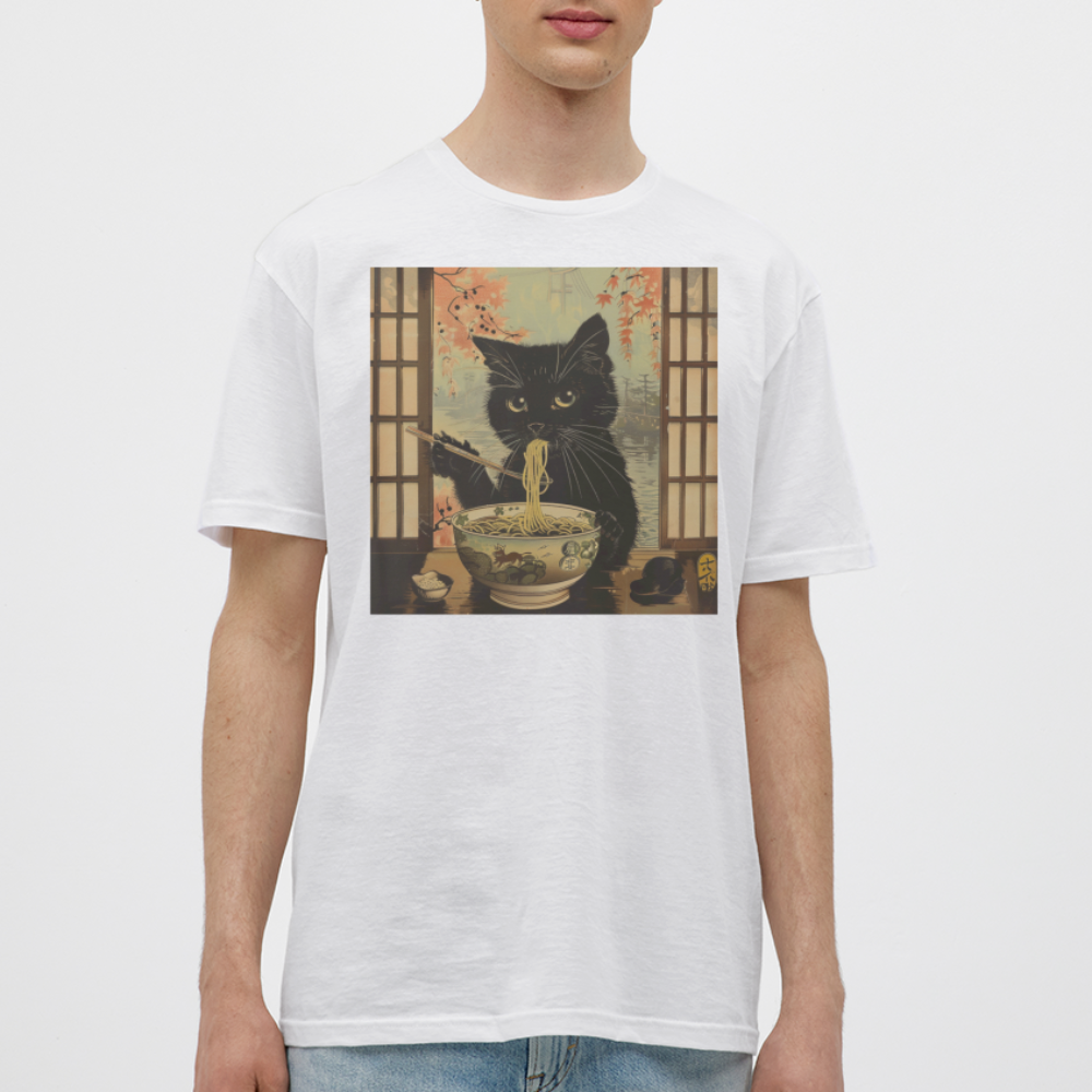 Ramenkatt, T-shirt herr - vit