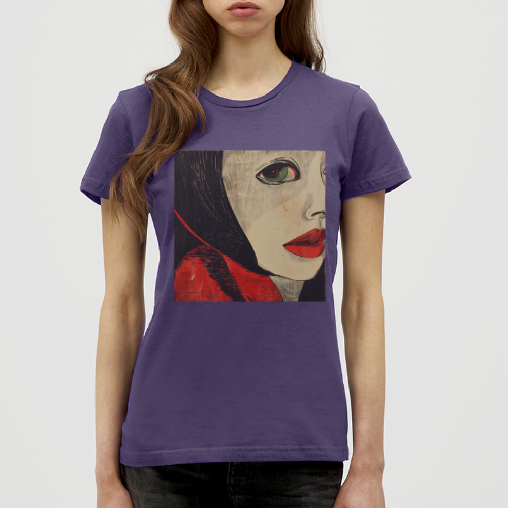 Fiskarfruns öga, T-shirt dam - mörklila