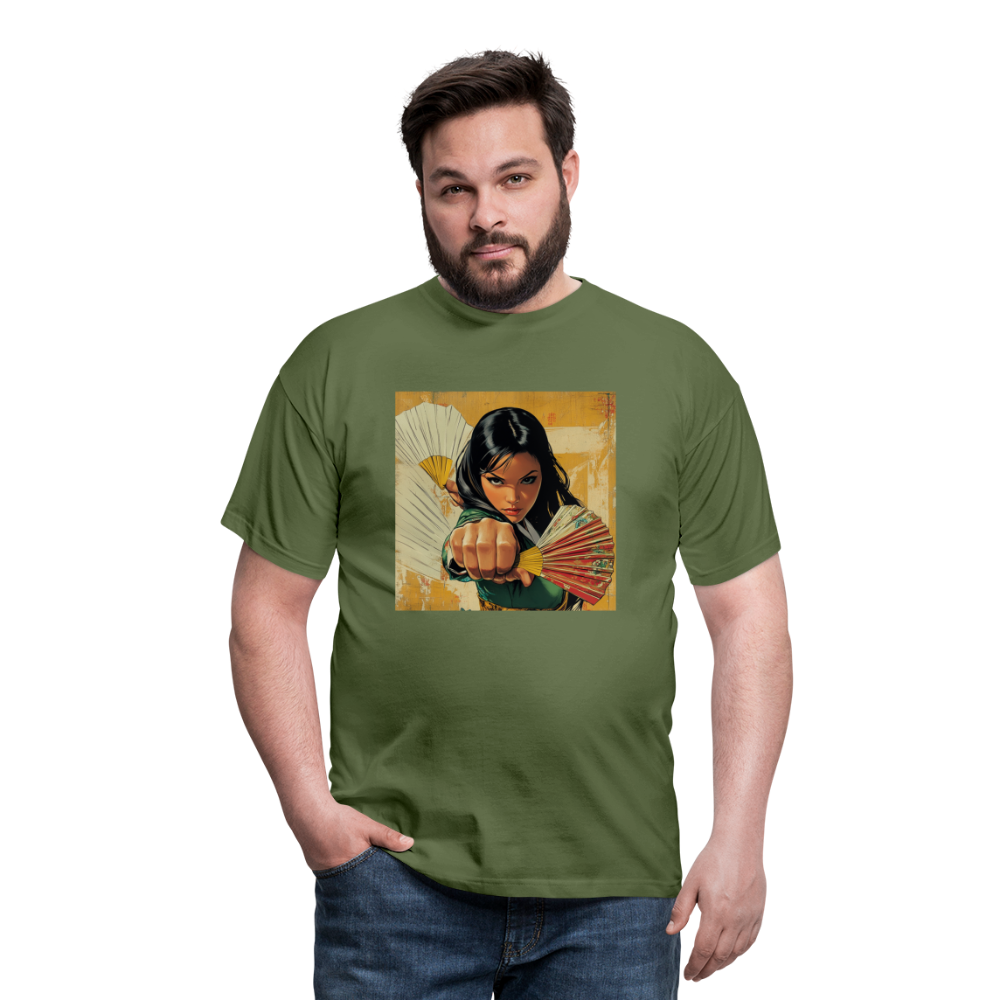 Blå Lotus, T-shirt herr - Militärgrön