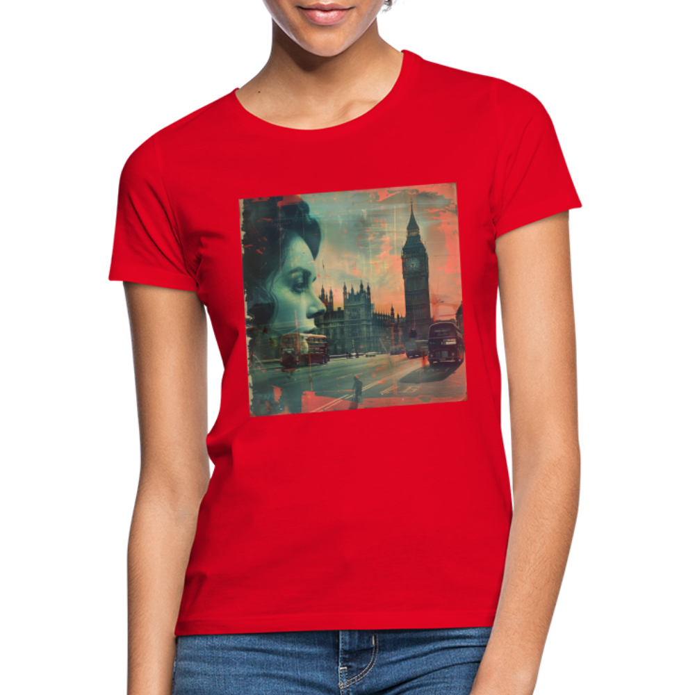 The Beat of London, T-shirt dam - röd