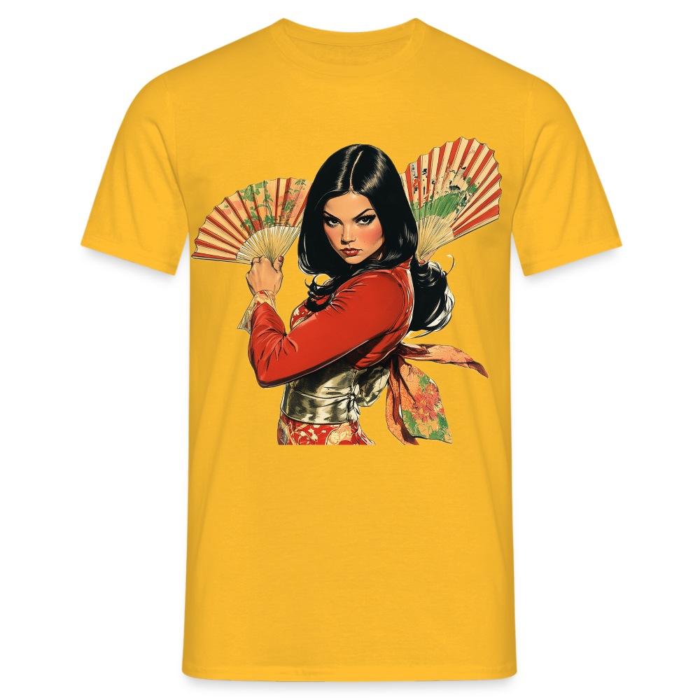 Dansen med Solfjädrar: Vindens krigare, T-shirt herr - gul