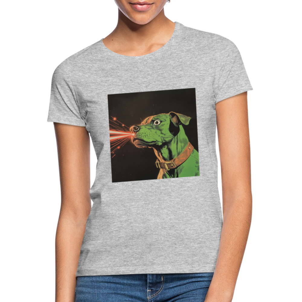 Strålhunden, T-shirt dam - gråmelerad