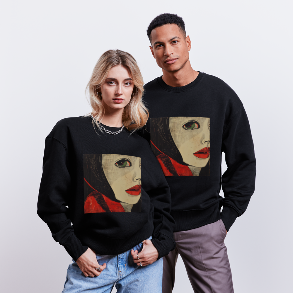 Fiskarfruns öga, Ekologisk oversizetröja RADDER unisex från Stanley/Stella - svart