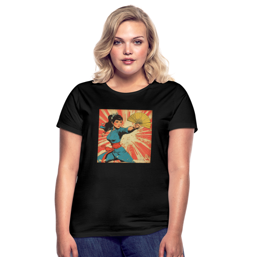 Solfjädern, T-shirt dam - svart