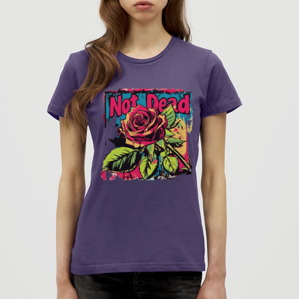Den Eviga Rosen, T-shirt dam - mörklila
