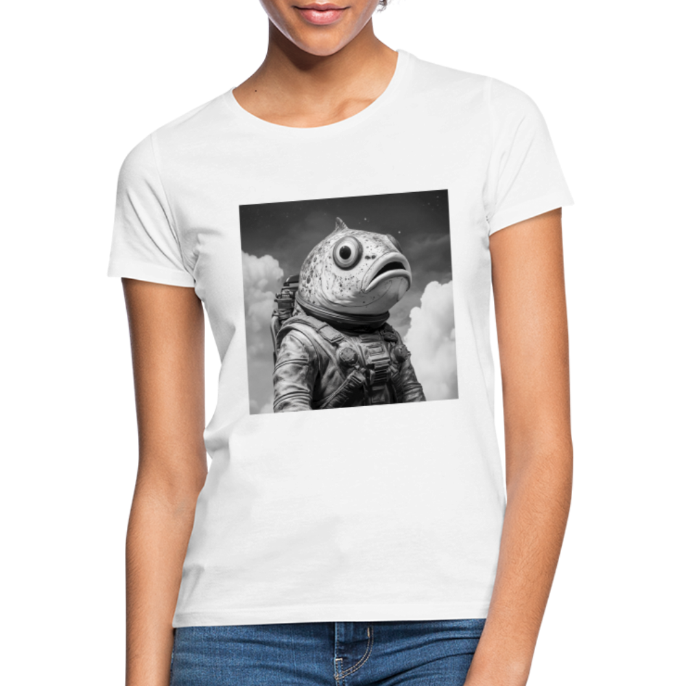 En ensam simtur i universum, T-shirt dam - vit