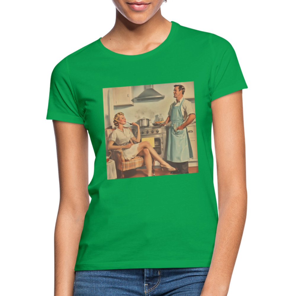 Äta bör man - annars dör man, T-shirt dam - kellygrön