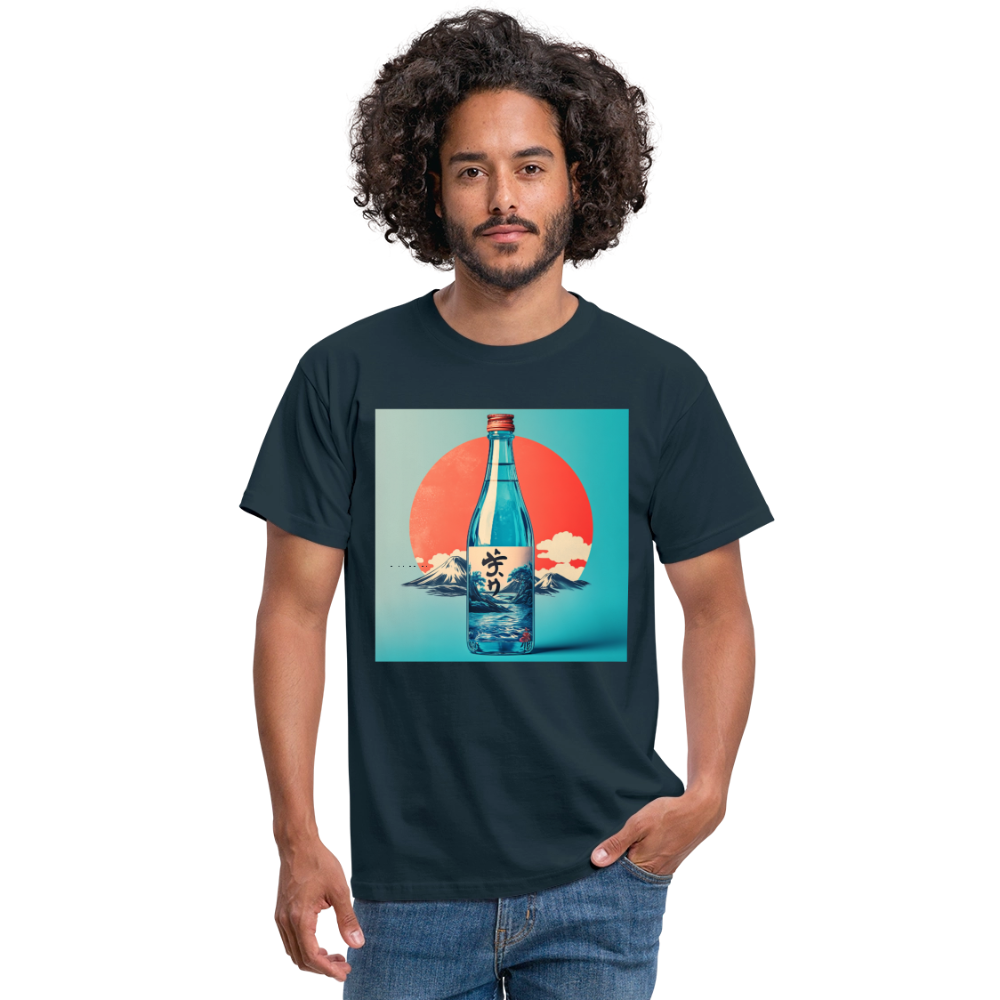 Stillhet i glas, T-shirt herr - marinblå