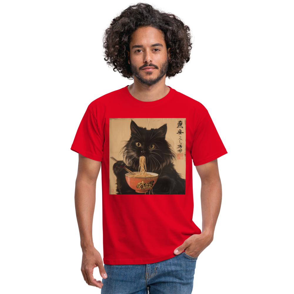 Kejsarens Katt och Ramens Hemlighet, T-shirt herr - röd