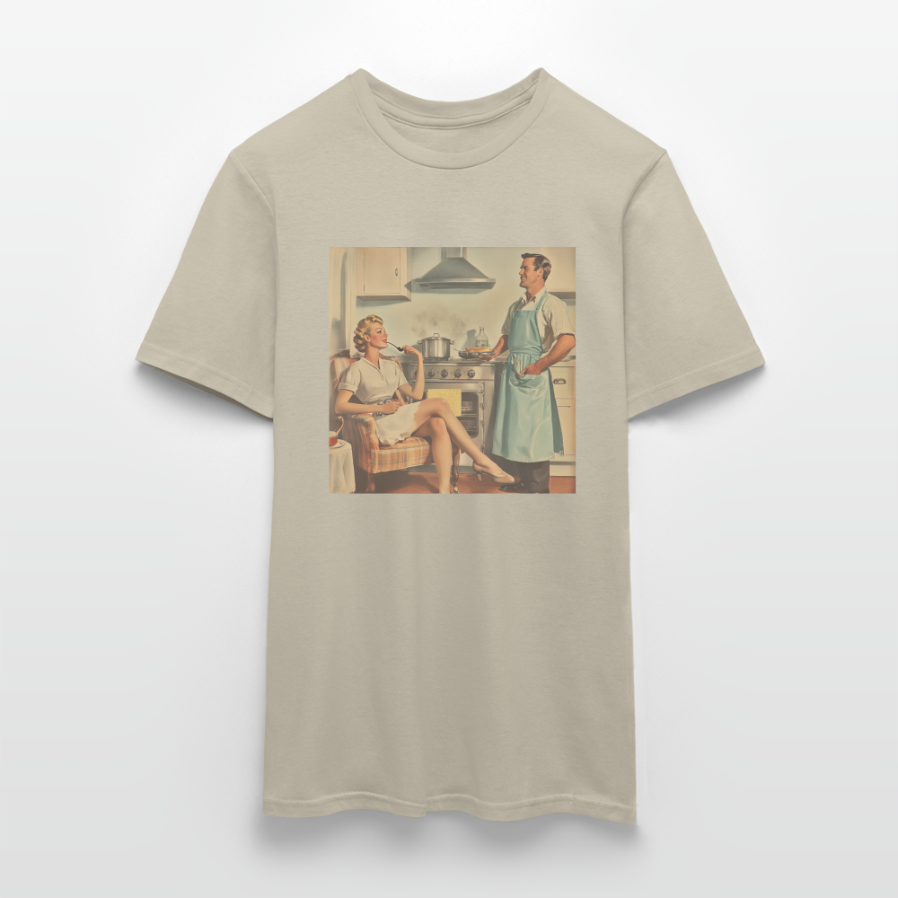 Äta bör man - annars dör man, T-shirt herr - sandbeige