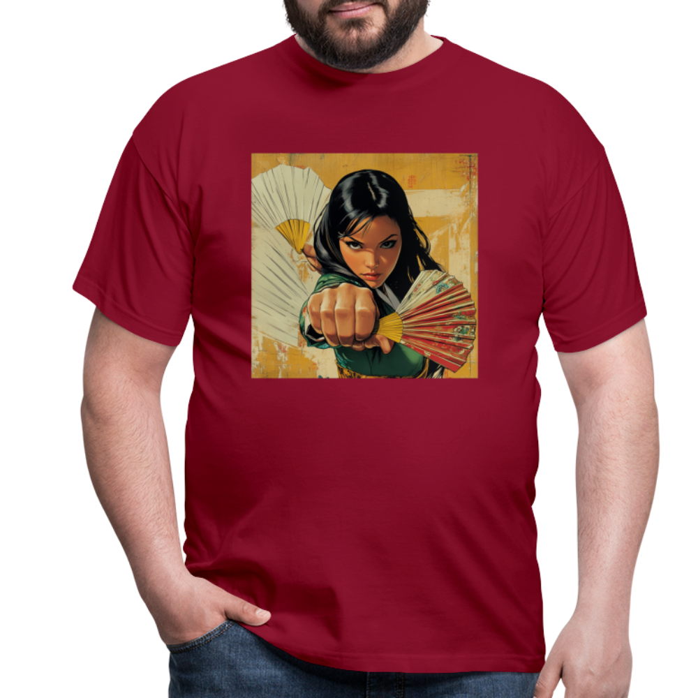 Blå Lotus, T-shirt herr - tegelröd