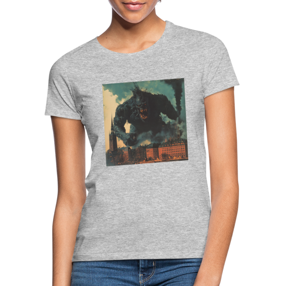 Helvetesstorm över Staden, T-shirt dam - gråmelerad