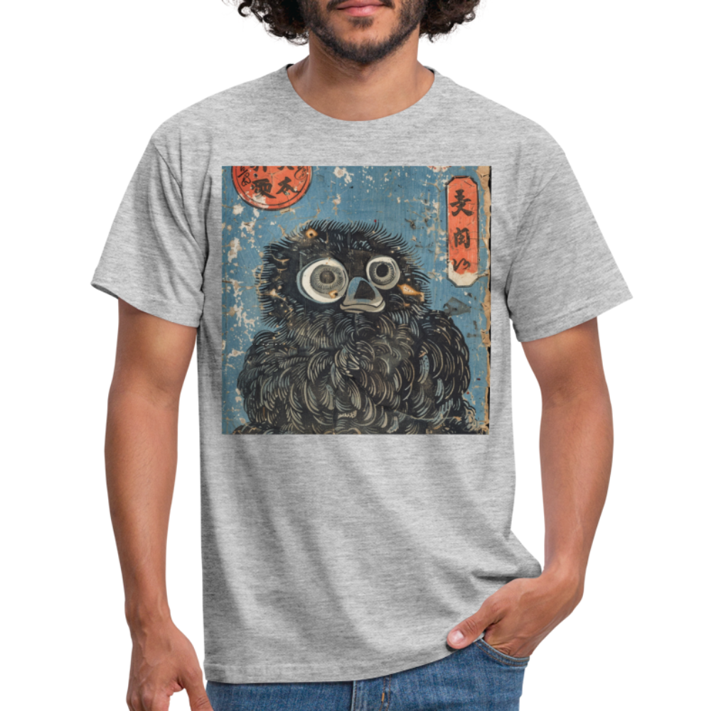 Denimiko, T-shirt herr - gråmelerad