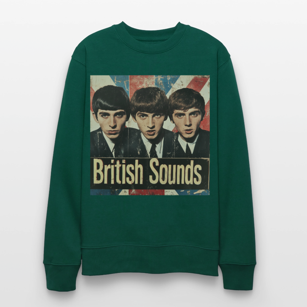 British sounds 1965, Ekologisk sweatshirt CHANGER unisex från Stanley/Stella - skogsgrön