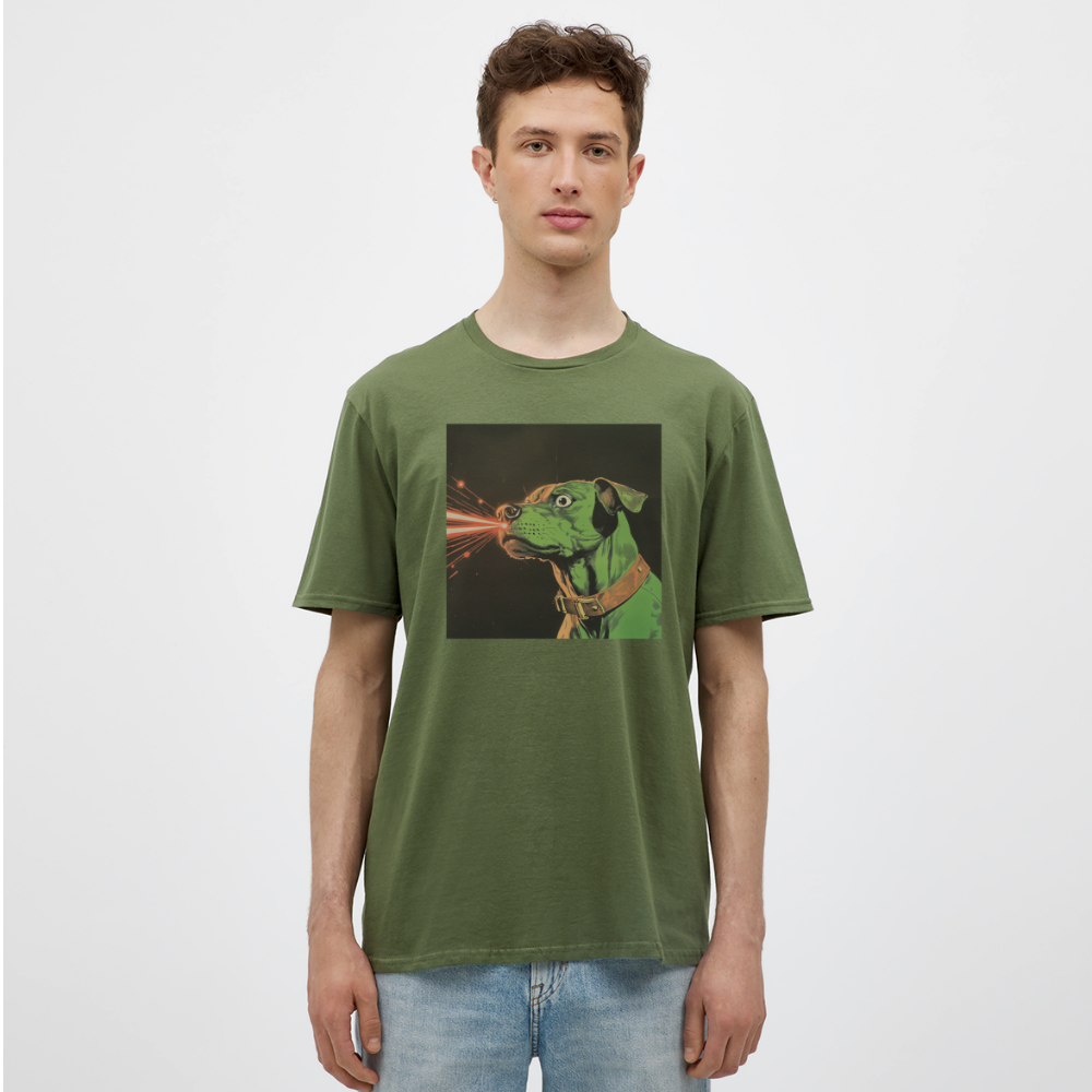 Strålhunden, T-shirt herr - Militärgrön