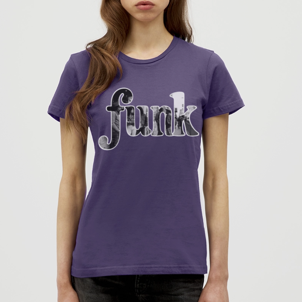 Funk Vibes, T-shirt dam - mörklila