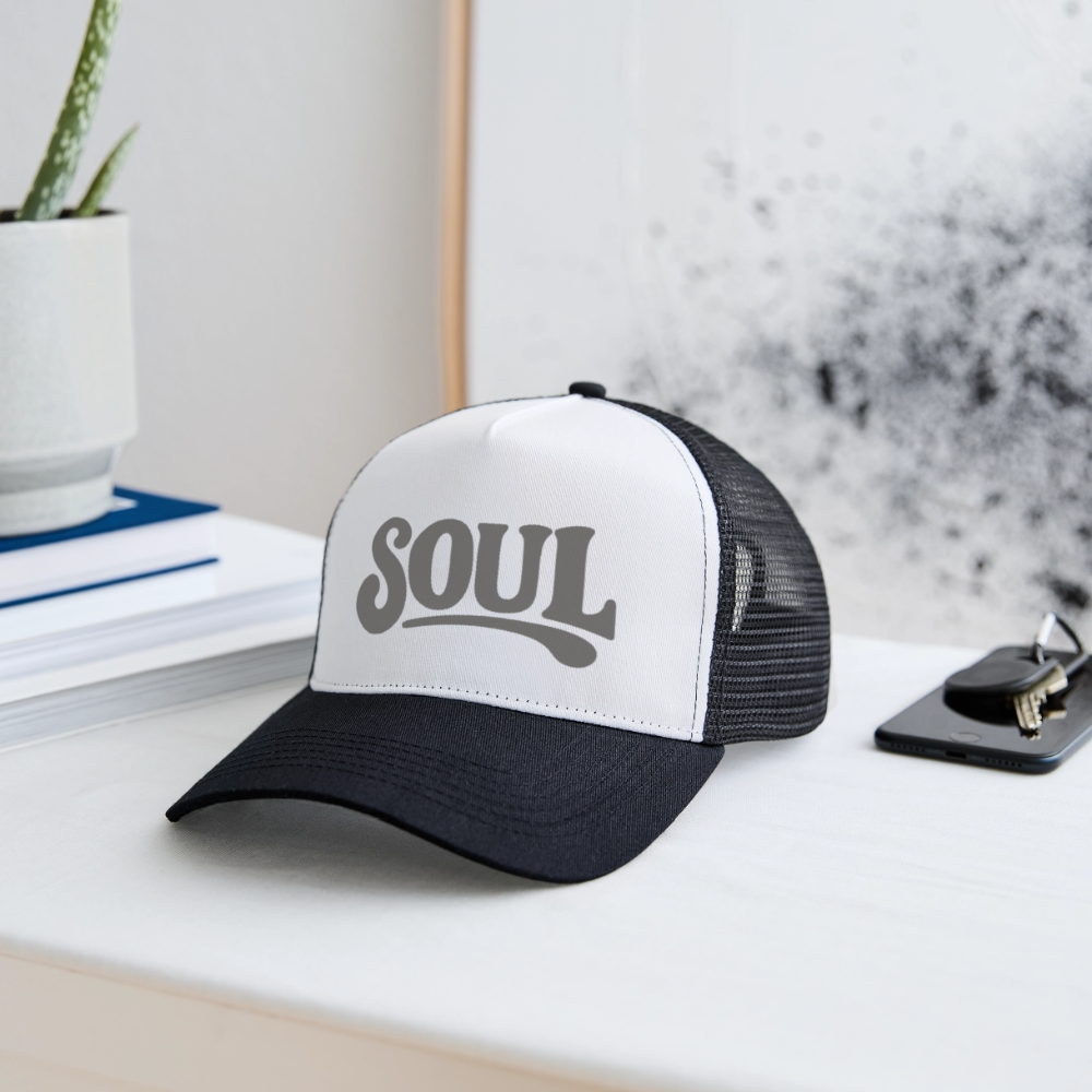 All About Soul, Trucker Cap - vit/svart